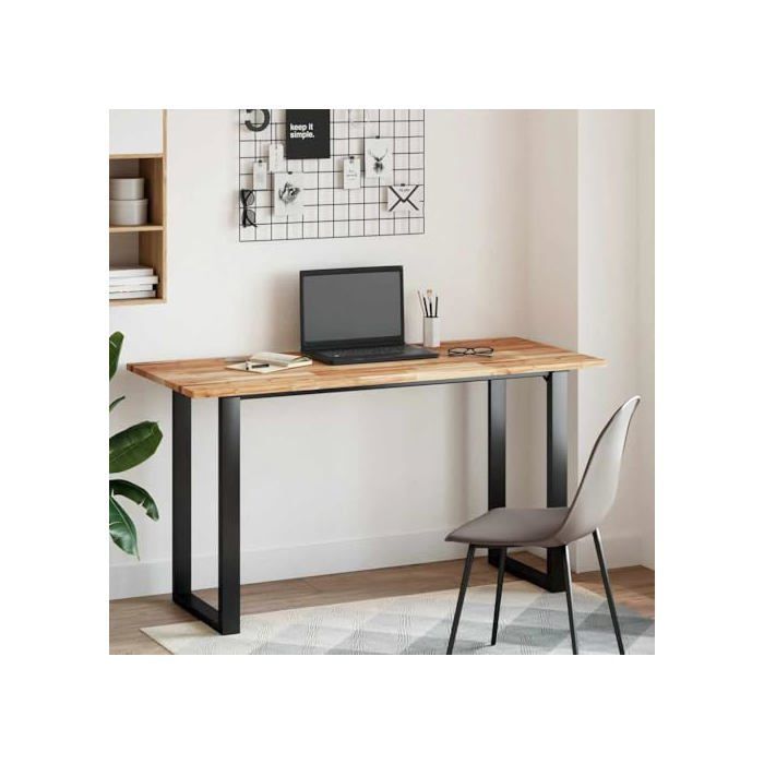 Dessus de bureau en bois d'acacia - vidaXL - 120x60x2 cm - Finition à l'huile - Robuste et stable - Polyvalent