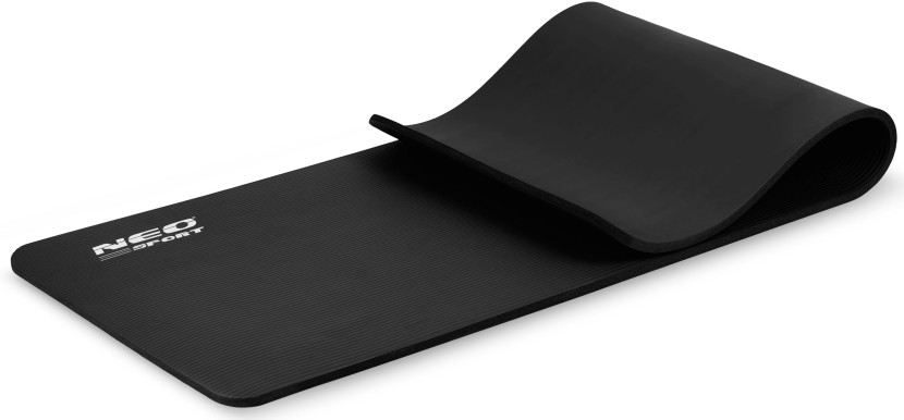 Mata do ćwiczeń jogi fitness czarna Neo-Sport NS-923