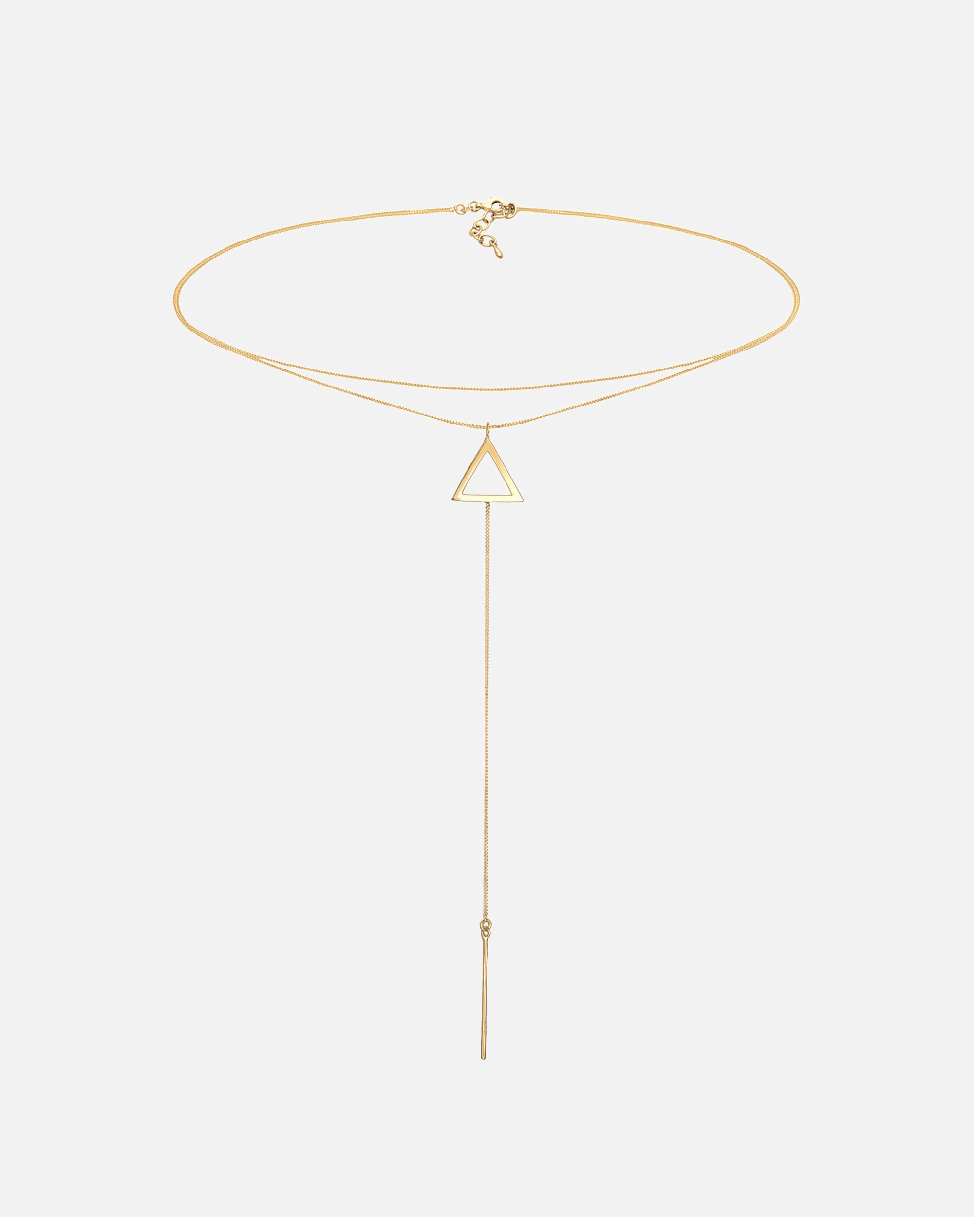 Elli Femmes Choker Chaîne en Y Triangle Look Géo en Argent Sterling 925