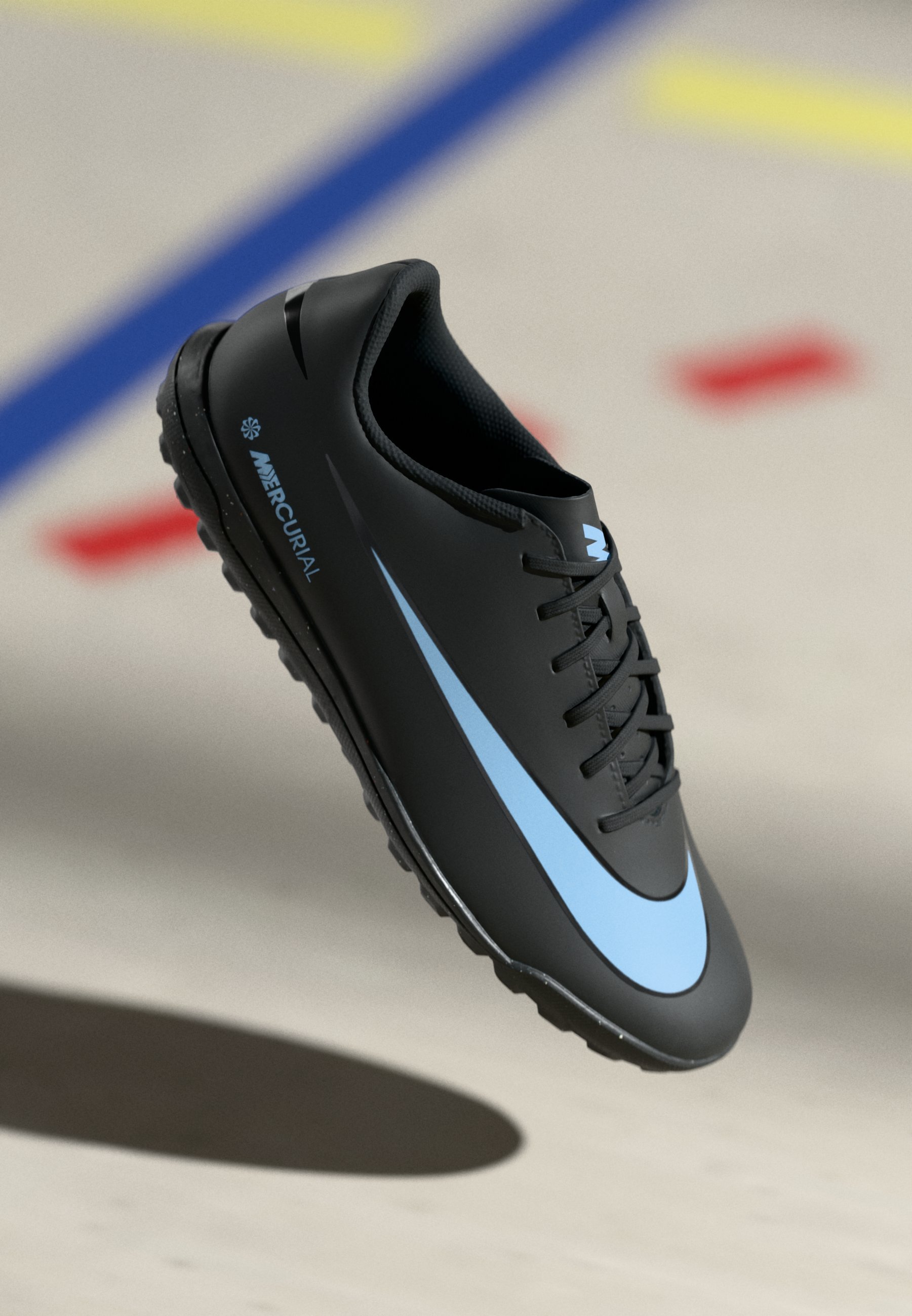 Nike Performance MERCURIAL VAPOR 16 CLUB TF - Turf voetbalschoenen - zwart/ijsblauw