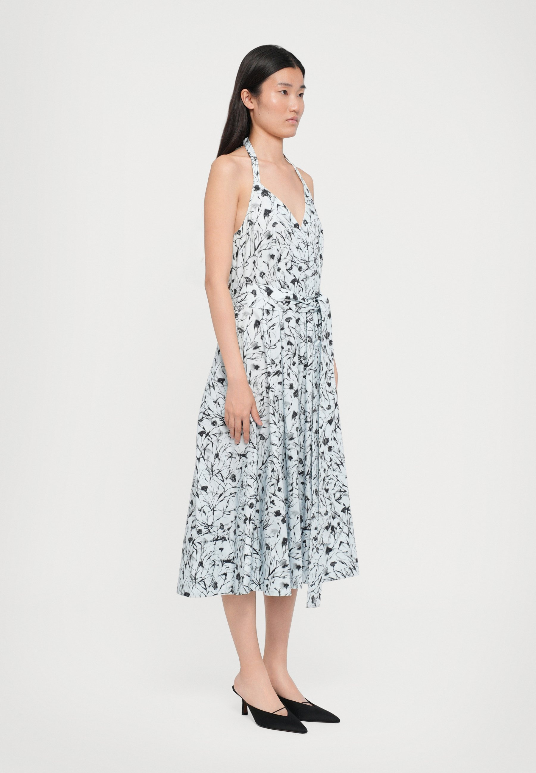 Robe Proenza Schouler White Label RHEA imprimée - Robe de jour - givrée/noire