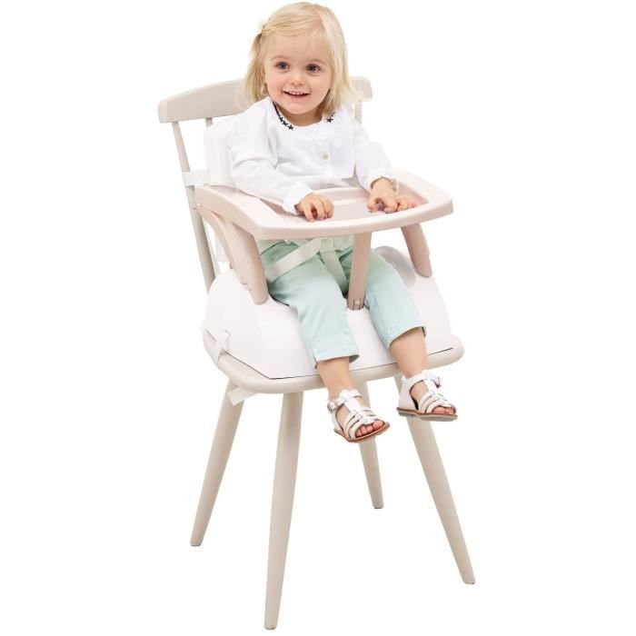 Seggiolino rialzato 2 in 1 THERMOBABY YEEHOP - 6-18 mesi - Cintura di sicurezza a 3 punti - Vassoio rimovibile - Marrone ghiaccio