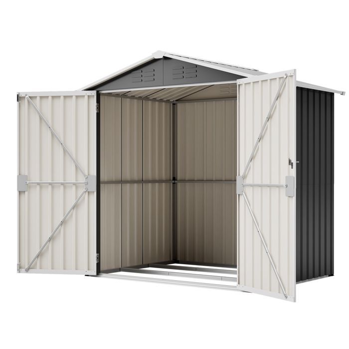 EVRYAE Metal Garden Shed with Ventilation and Lockable Door