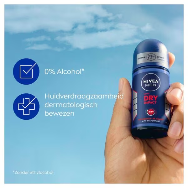NIVEA Men Dry Impact antiperspirant roler<br>6 x 50ml