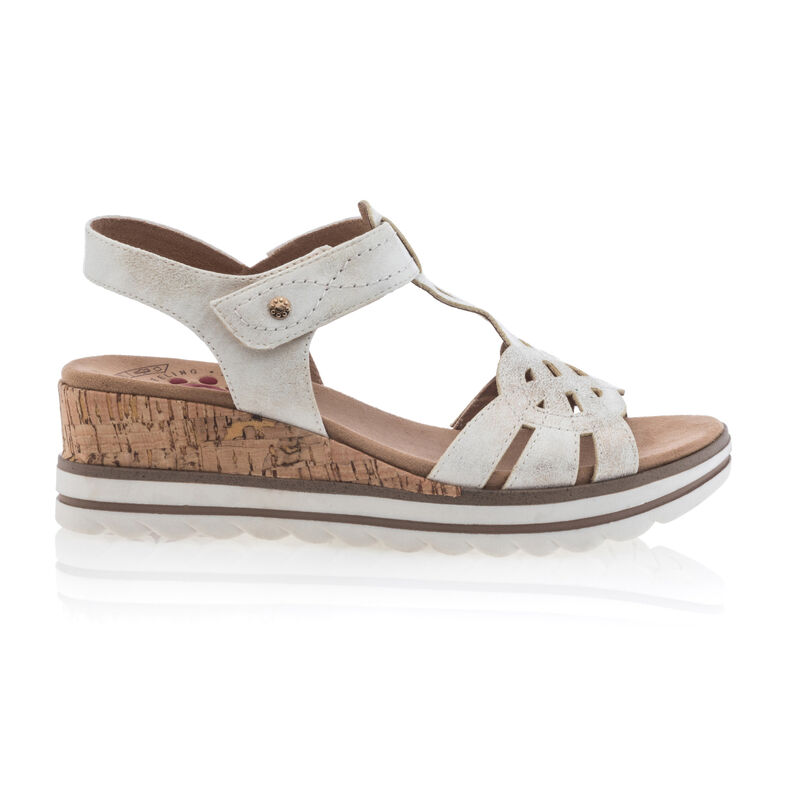 Sandalias blancas para mujer / Zapatos de punta abierta