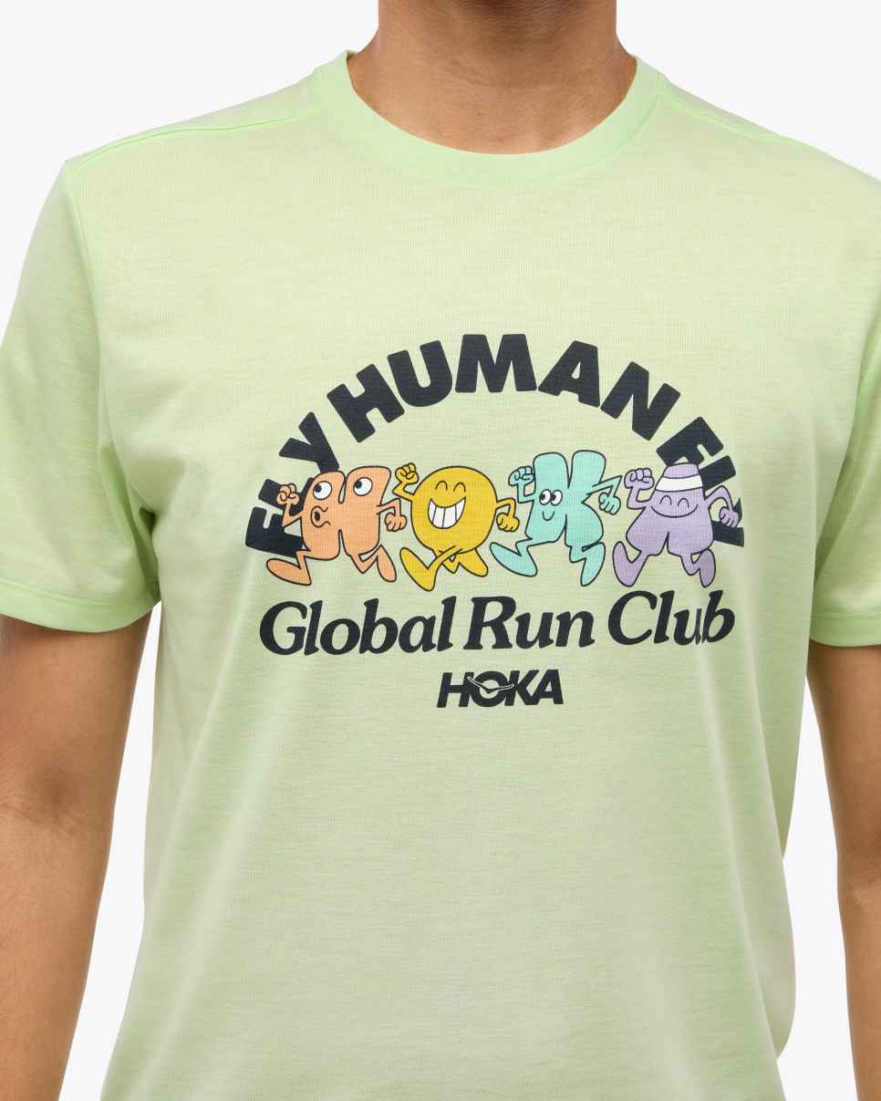 HOKA GlideTech T-shirt met korte mouwen Wereld Hardloopdag