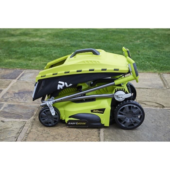 RYOBI - Cortacésped de 1800 W - Diámetro de corte de 40 cm - Recogida y trituración - Doble manillar Vertebrae™ - RLM18E40H