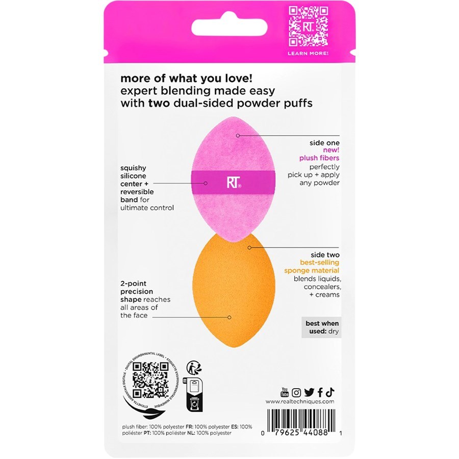 Real Techniques Makeup Sponge Miracle 2-u-1 Powder Puff Duo 2er-Pack - 2 Shummer