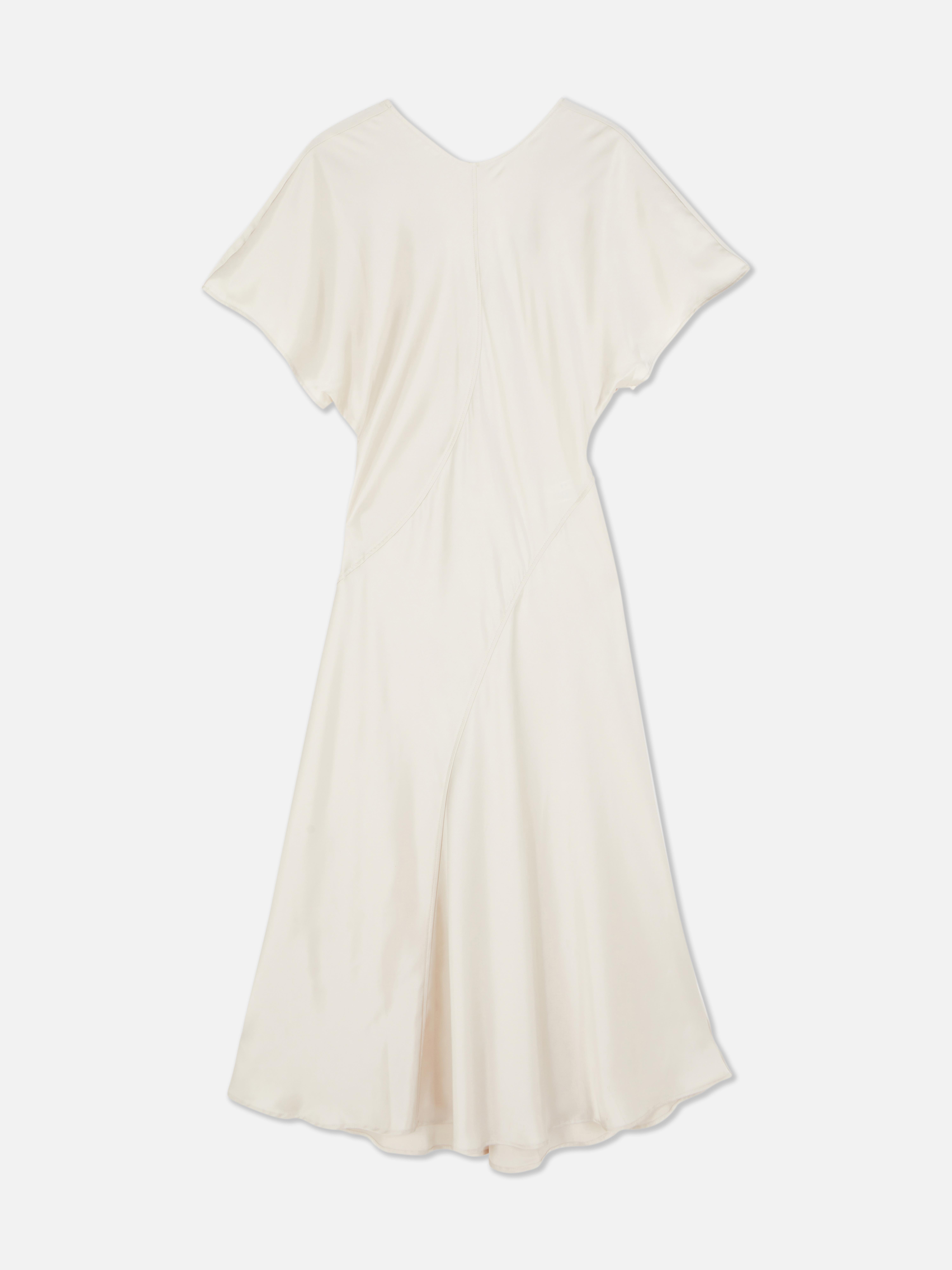 Rochie midi The Edit O rochie elegantă cu mâneci scurte și o croială oblică flatantă