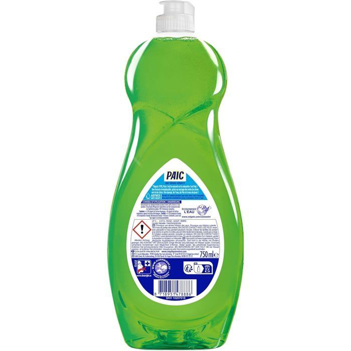 Detersivo per piatti Paic Lime – Pulisce - Sgrassa - Formato famiglia – 500 ml – Confezione da 6