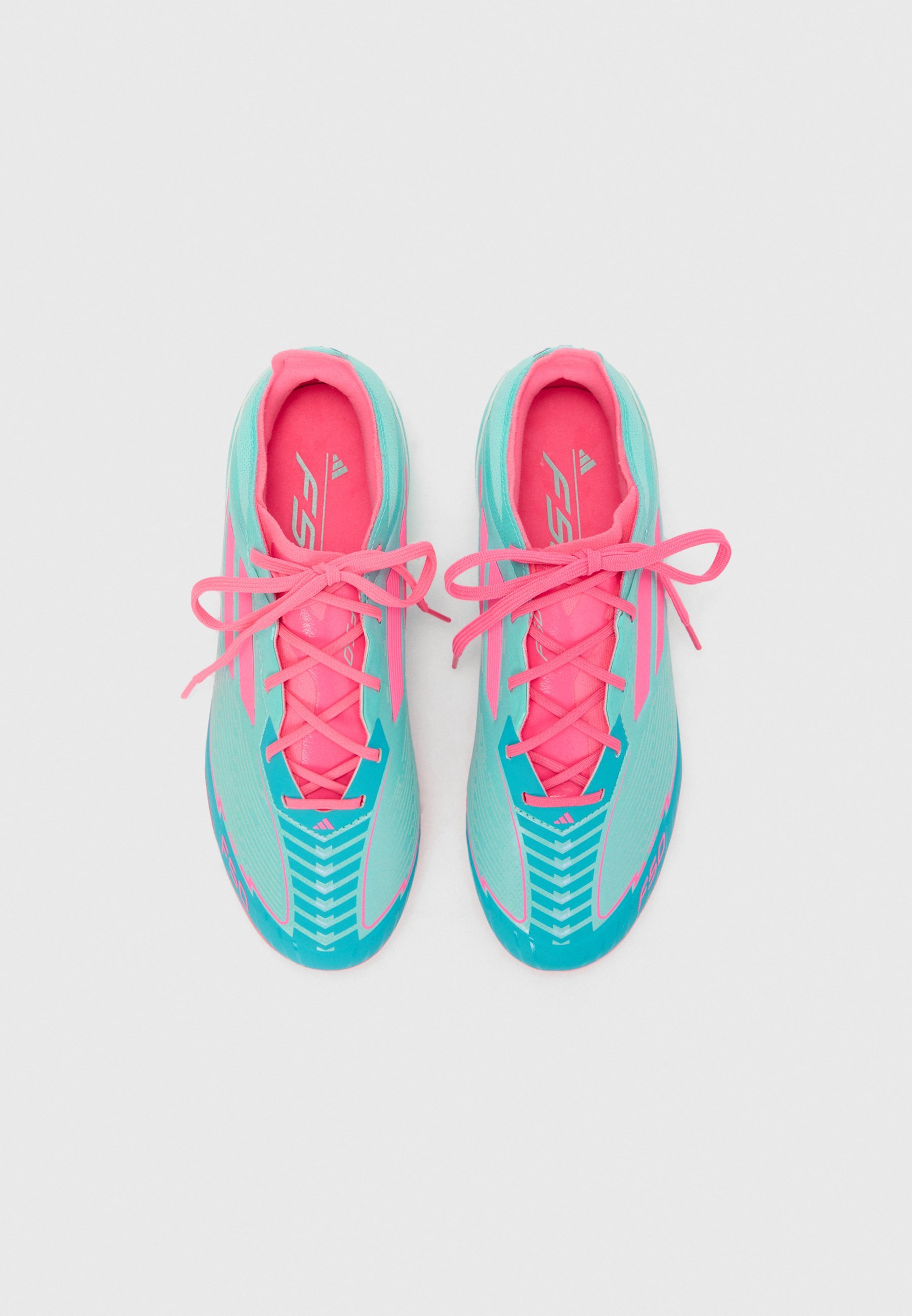 adidas Performance F50 ELITE MESSI UNISEXE - Chaussures de football pour terrain ferme - bleu turquoise/rose clair/cyan clair