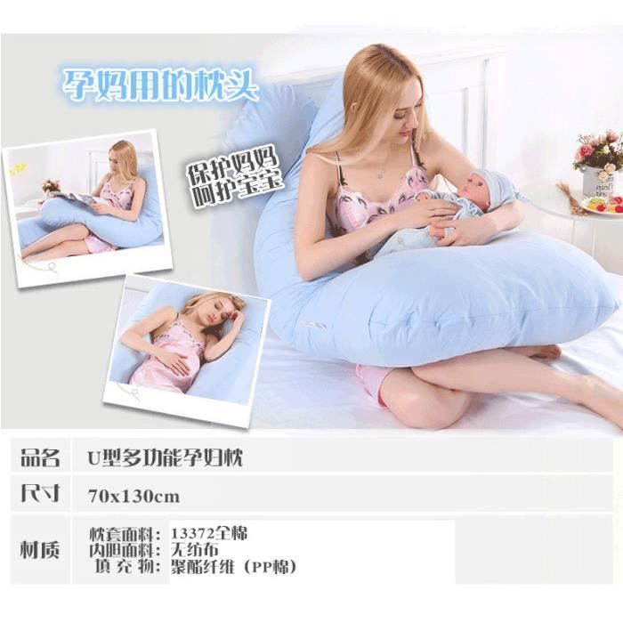 Cuscino multifunzionale a forma di U per gravidanza, sonno e allattamento DGF053