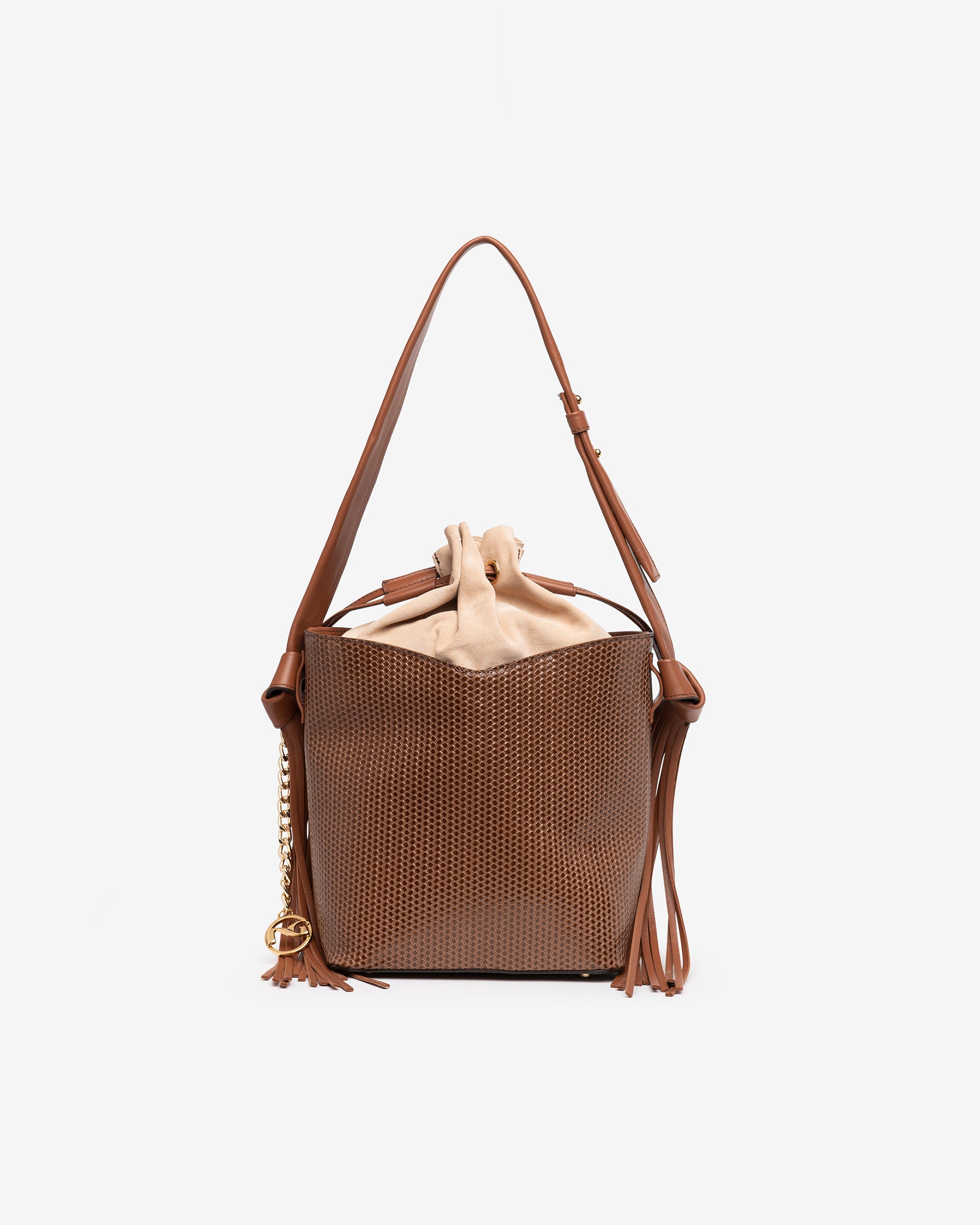  Damen-Schultertasche aus Leder