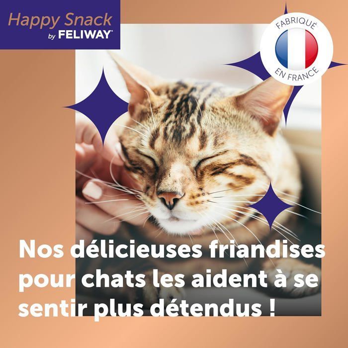 Petiscos para Gatos - YUMI MAZAO - Happy Snack da FELIWAY - Sabor Frango - Suave - 6 Unidades