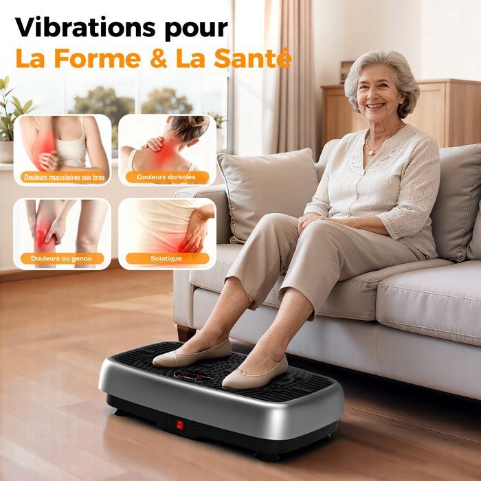 Plateforme Vibrante 2026 Neu 3D - 120 Vitesses - Télécommande - Massage Magnétique - 200kg Max