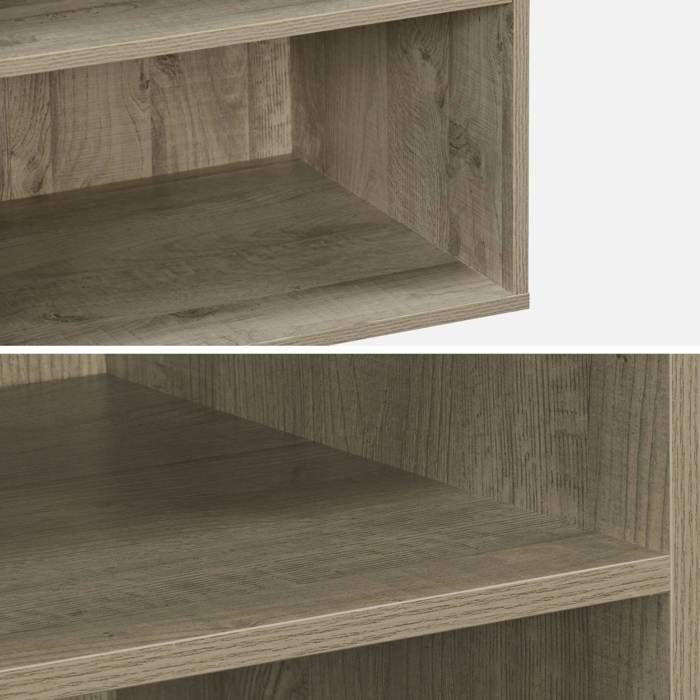 Armadio con 5 ripiani. Colore naturale. Pannelli laminati.