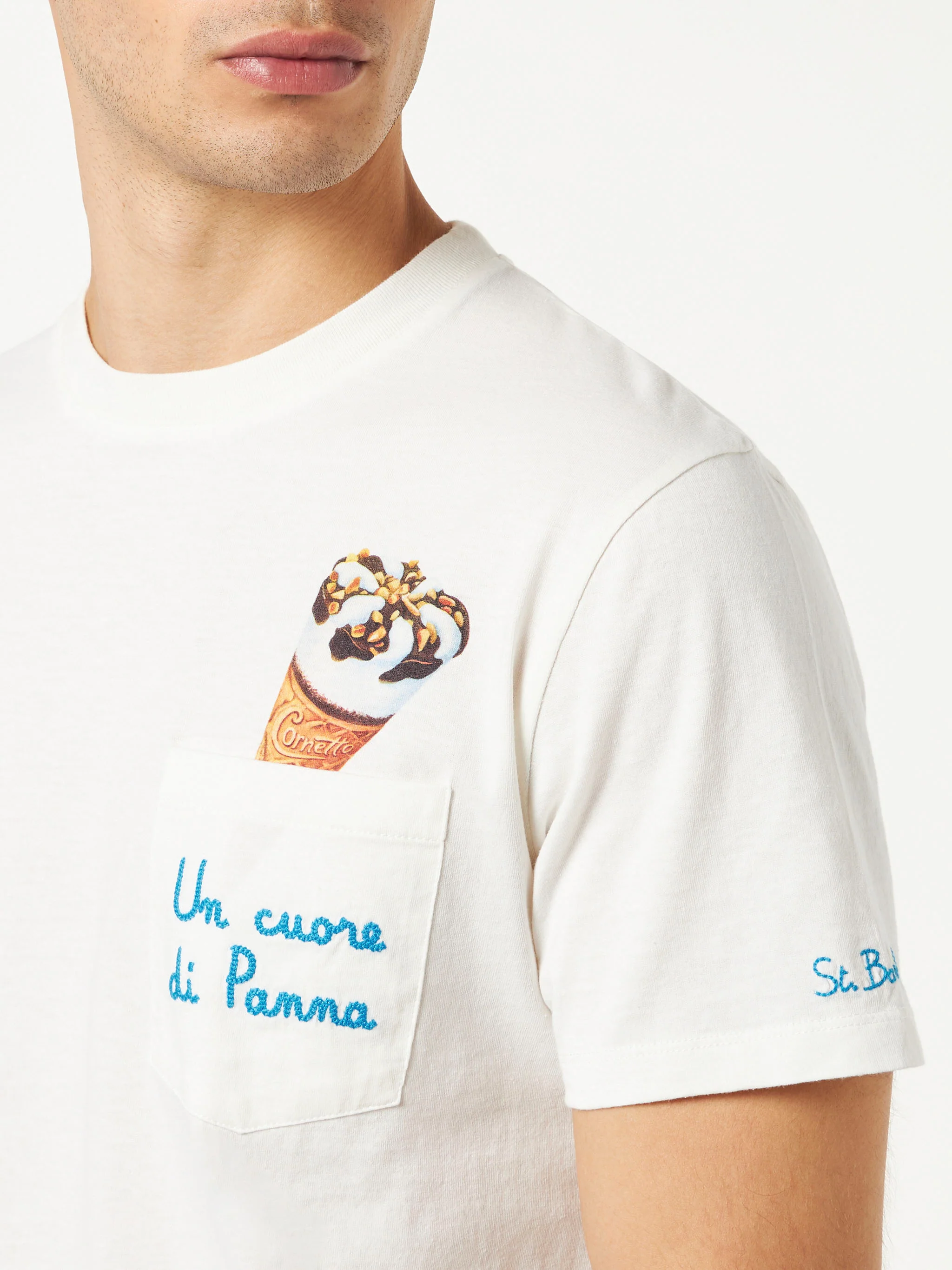 T-shirt stampa Cornetto con taschino ricamato | Edizione Speciale Algi
