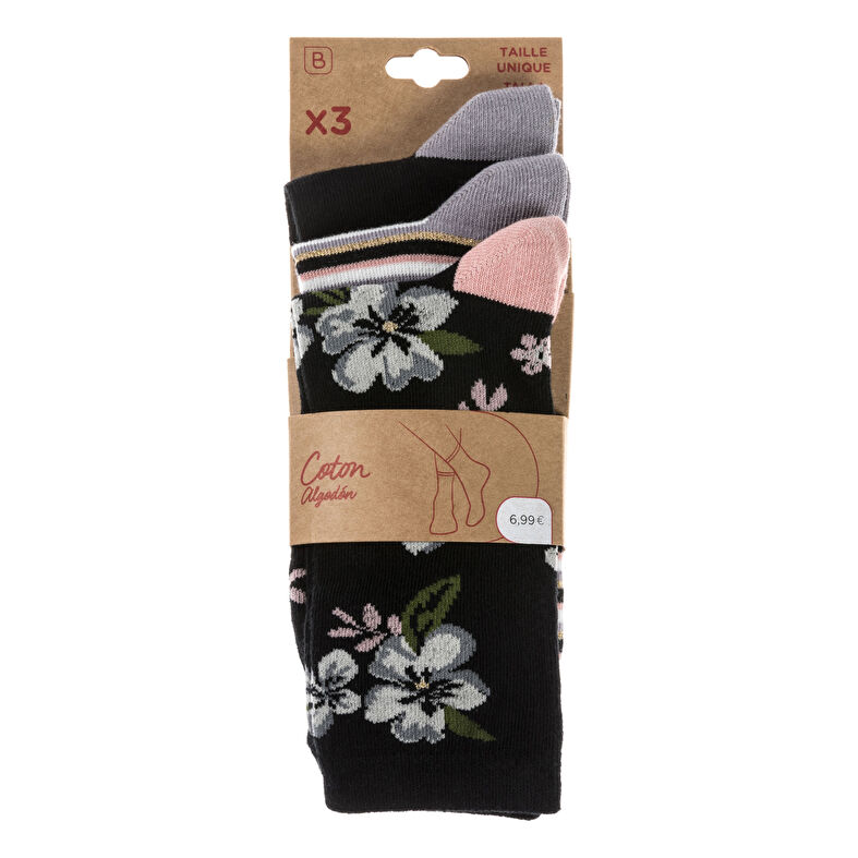 Calcetines y medias negras para mujer