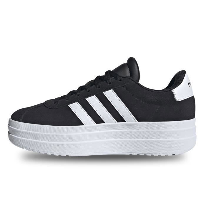 Zapatillas Adidas Vl Court Bold J para niñas, negras - Con cordones - Infantiles - Planas - Sintéticas