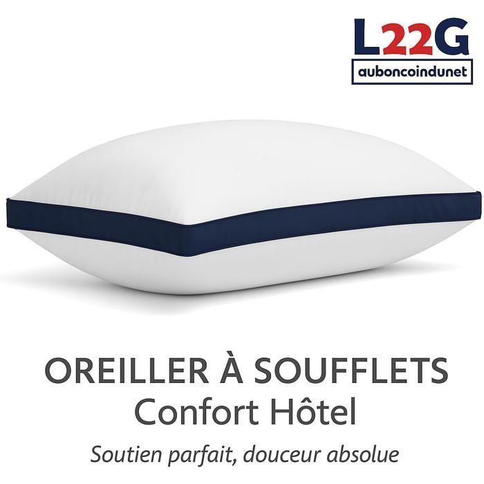 Sæt med 2 puder med kile 50x70 cm - Premium marineblå, nakkestøtte, åndbar