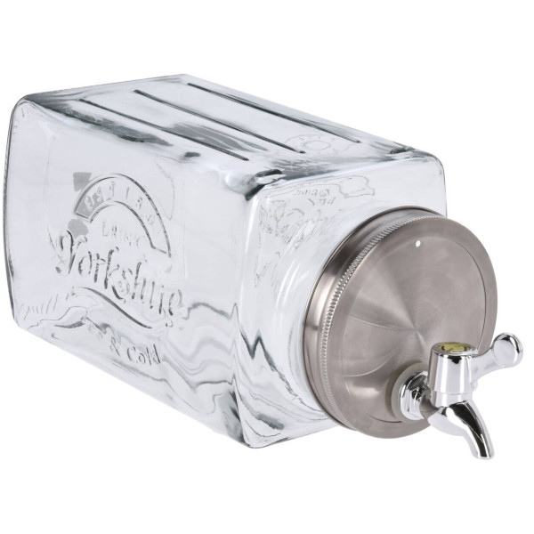 Szklany słój na wodę, z kranikiem, 3000 ml