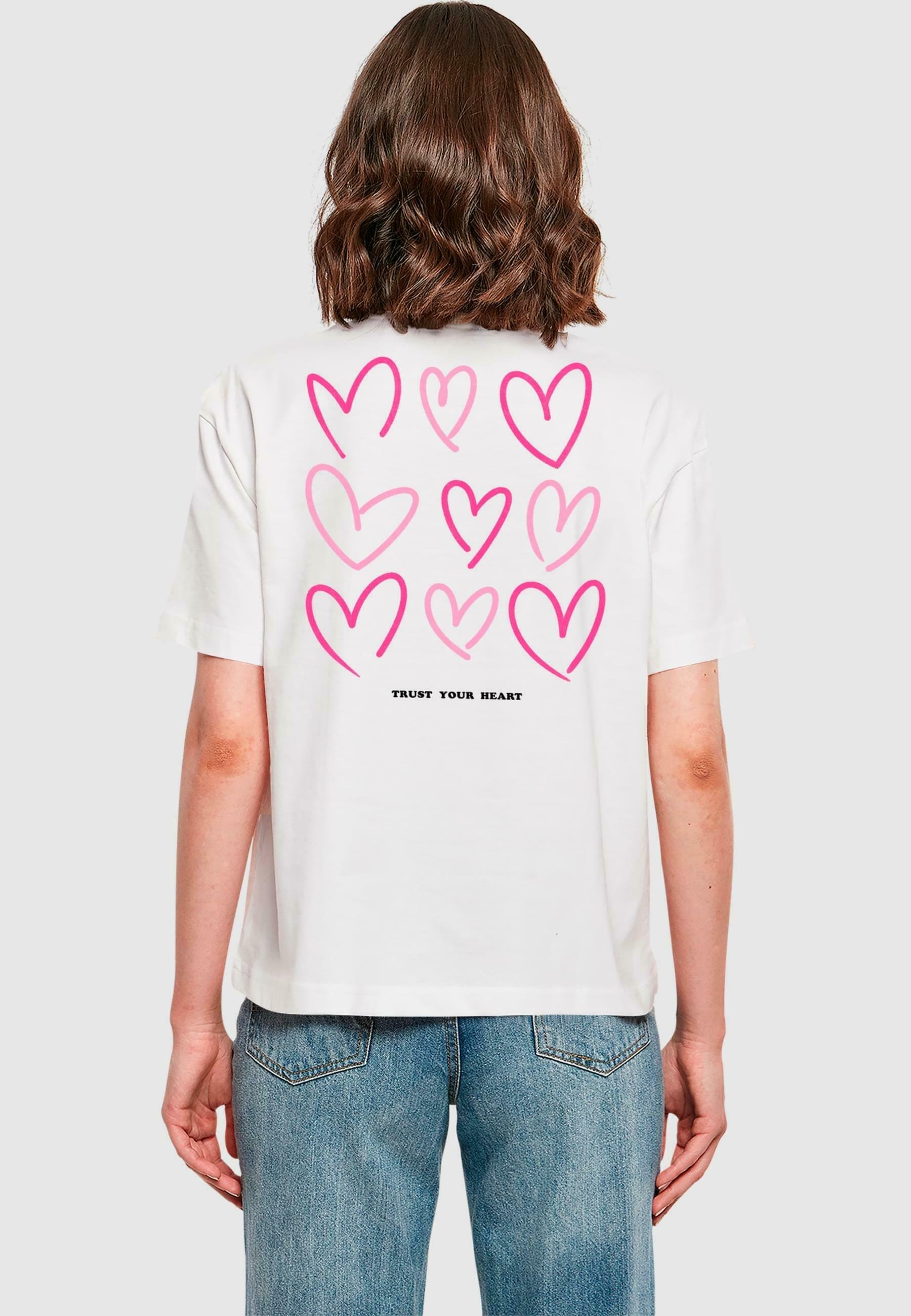 Mister Tee – Vertraue immer deinem Herzen – Bedrucktes T-Shirt – weiß
