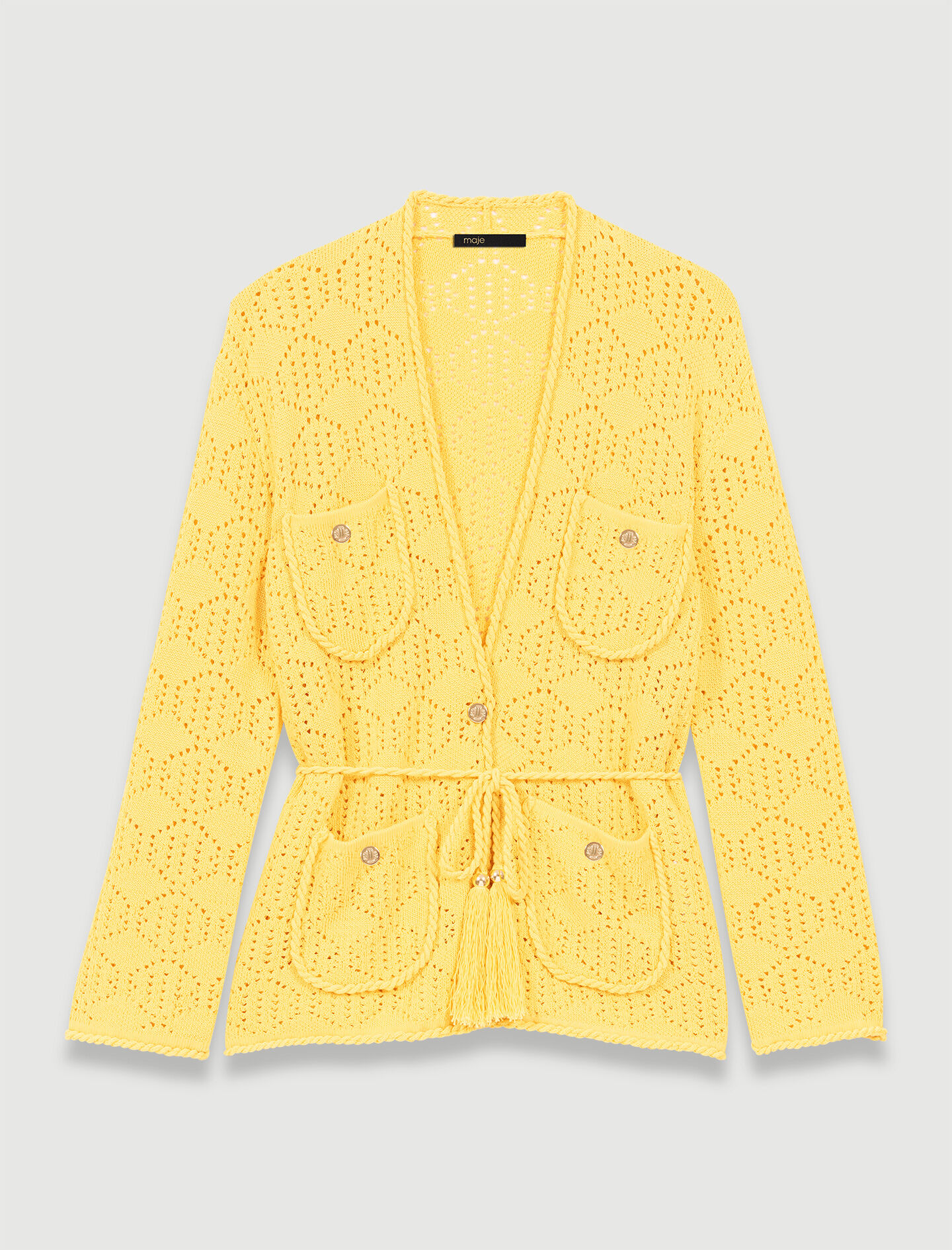 Gebreid vest - Geel