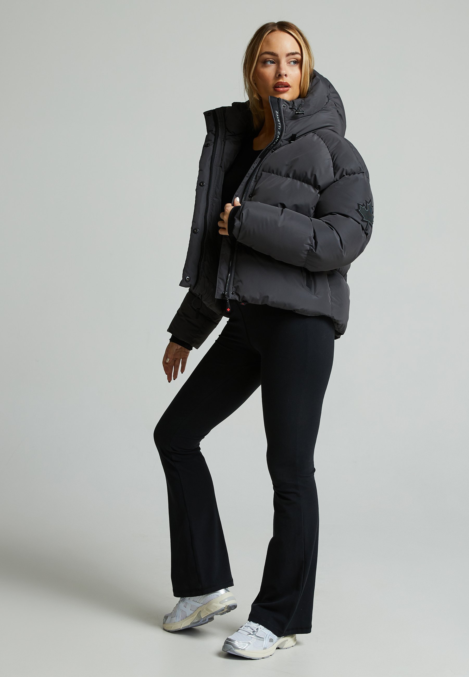 Zavetti Canada RIVERA TECH SHORT PUFFER JACKET - Giacca invernale - asfalto