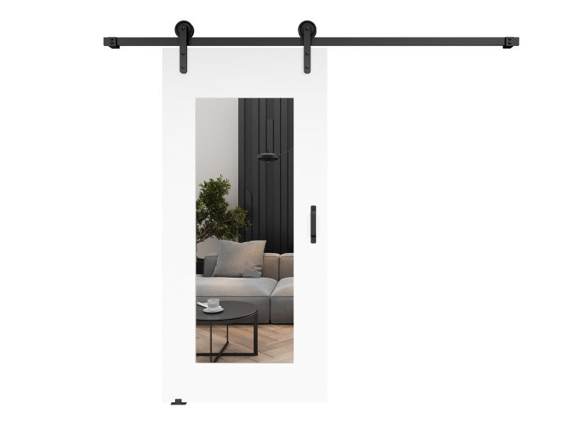 Drzwi przesuwne wewnętrzne LIFT I 76 cm  w kolorze białym.