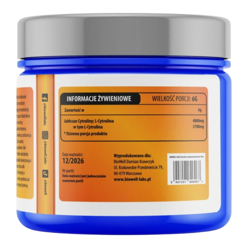 Biowell Labs Biowell Pro Series Citrullina Malato