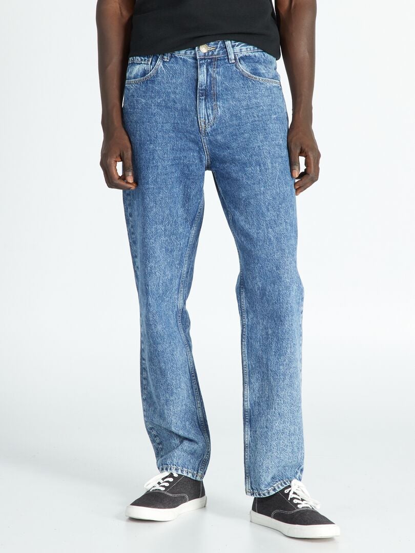 Calça jeans de perna larga - L32 - AZUL