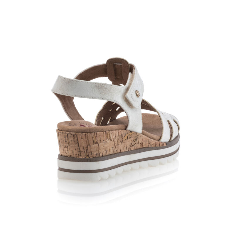 Sandalias blancas para mujer / Zapatos de punta abierta