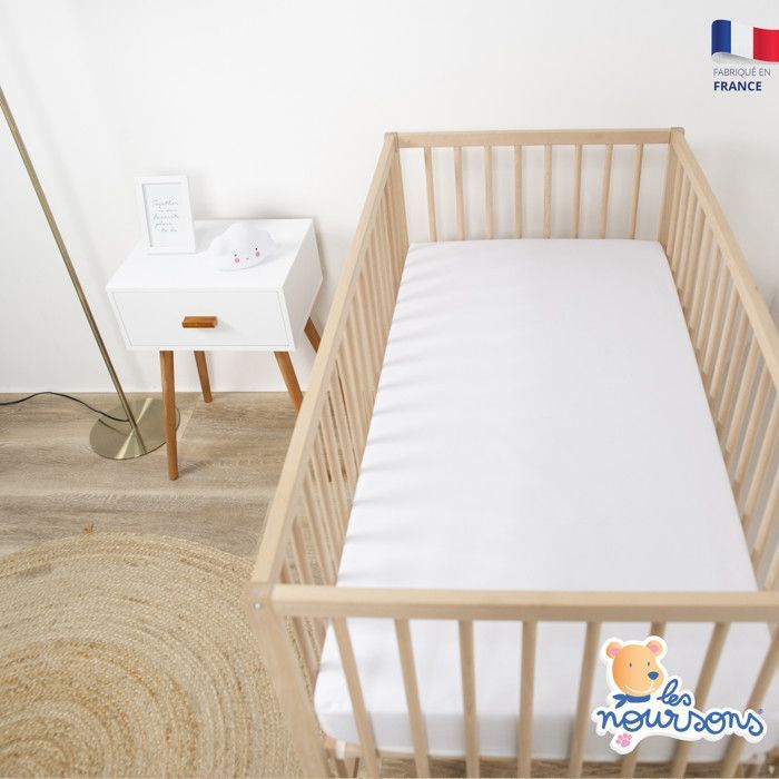 BEBÉS - Colchón para bebé 60x120 cm - Reversible - Oeko-Tex® - 2 años de garantía - Fabricado en Francia