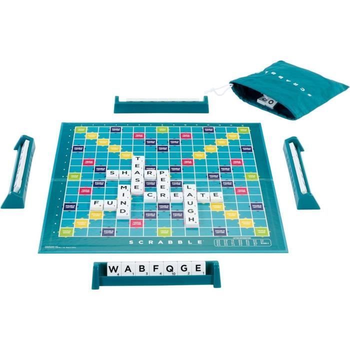 Mattel Games - Scrabble® - Jogo de tabuleiro clássico para toda a família com 2 modos de jogo HWD44