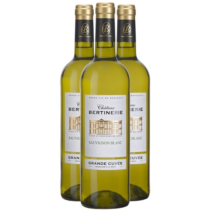 Château Bertinerie Grande Cuvée 2024 - Côtes de Bordeaux Blaye - Vin Blanc de Bordeaux (3x75cl)