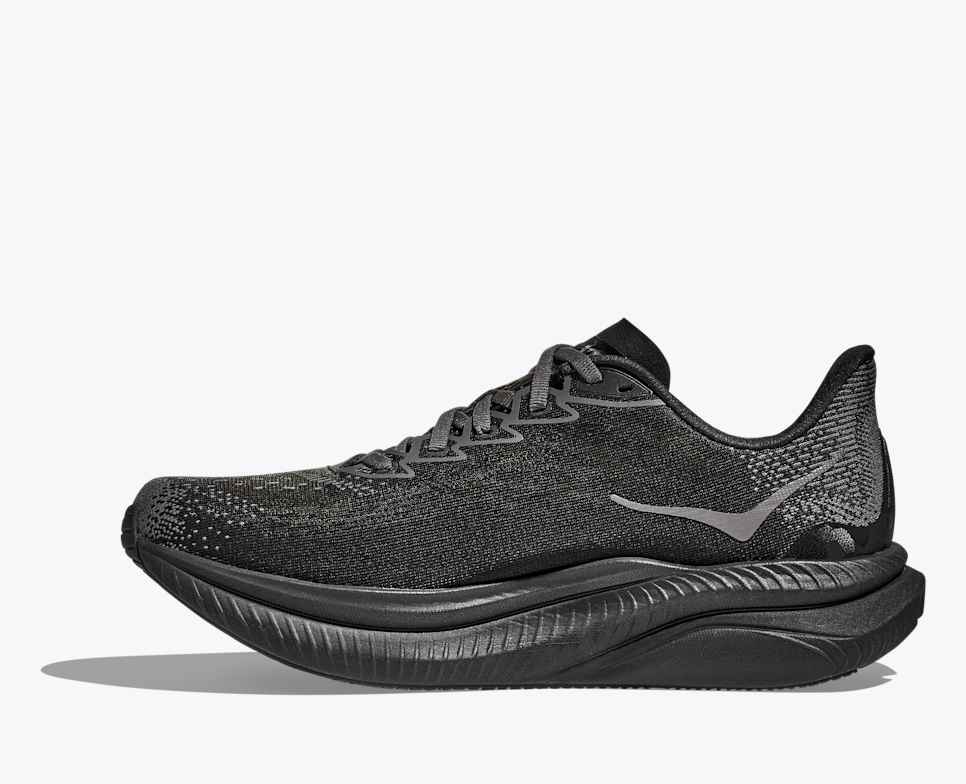 HOKA Mach 6 Black/Orbit esterna
