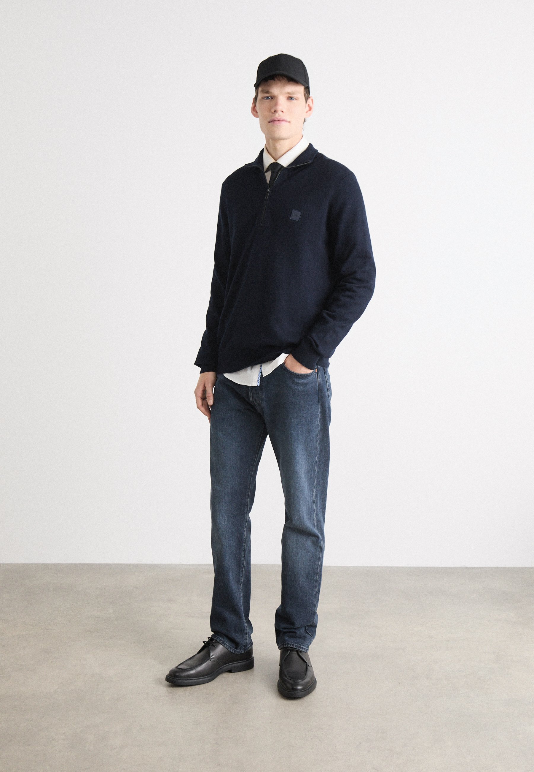 BOSS KANOBIX - Pull - bleu foncé