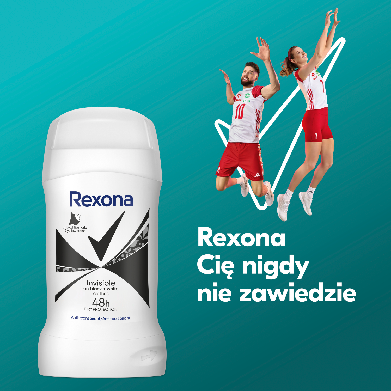 Rexona Invisible Blanco y Negro