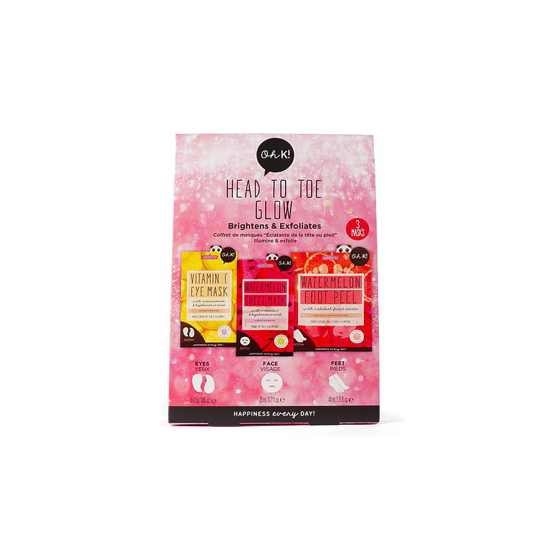 Gavesett med 3 masker fra Head to Go Glow K!