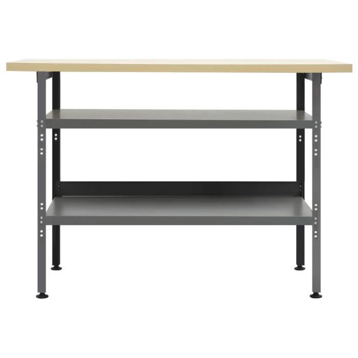 Banco de trabajo vidaXL Gris 120x60x85 cm Acero 145344