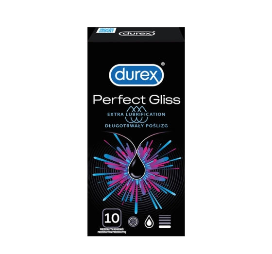 Durex Perfect Gliss Extra Lubrification prezerwatywy 10 szt