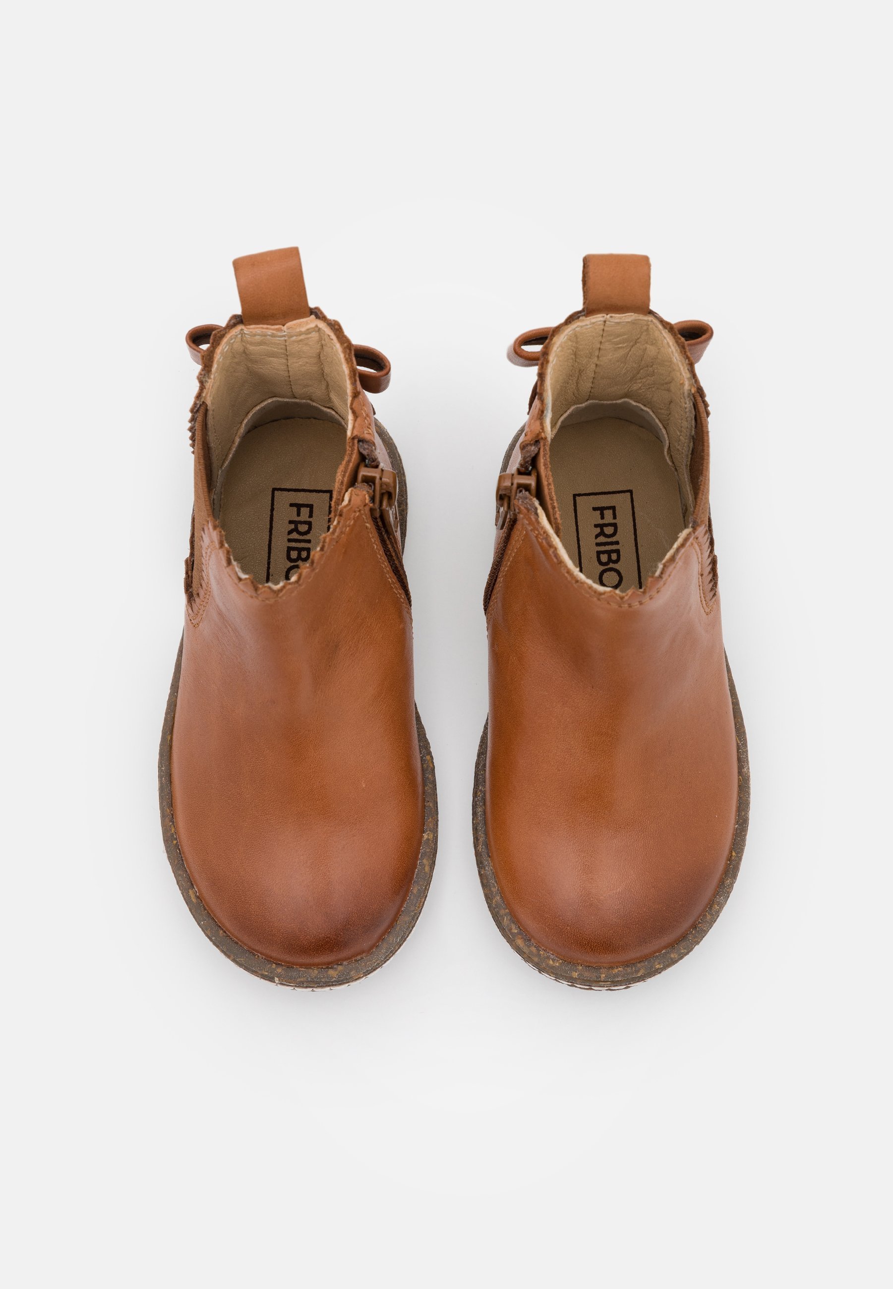 Friboo LEATHER - Klassieke enkellaarsjes - cognac