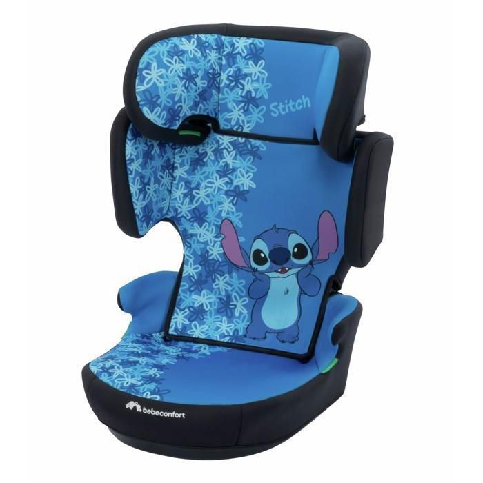 Seggiolino auto BEBECONFORT Hera i-Safe i-Size Booster, con cintura di sicurezza, Gruppo 2/3, da 3,5 a 12 anni, Disney Stitch