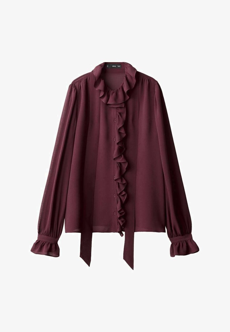 Chemisier Mango à boutons - bordeaux