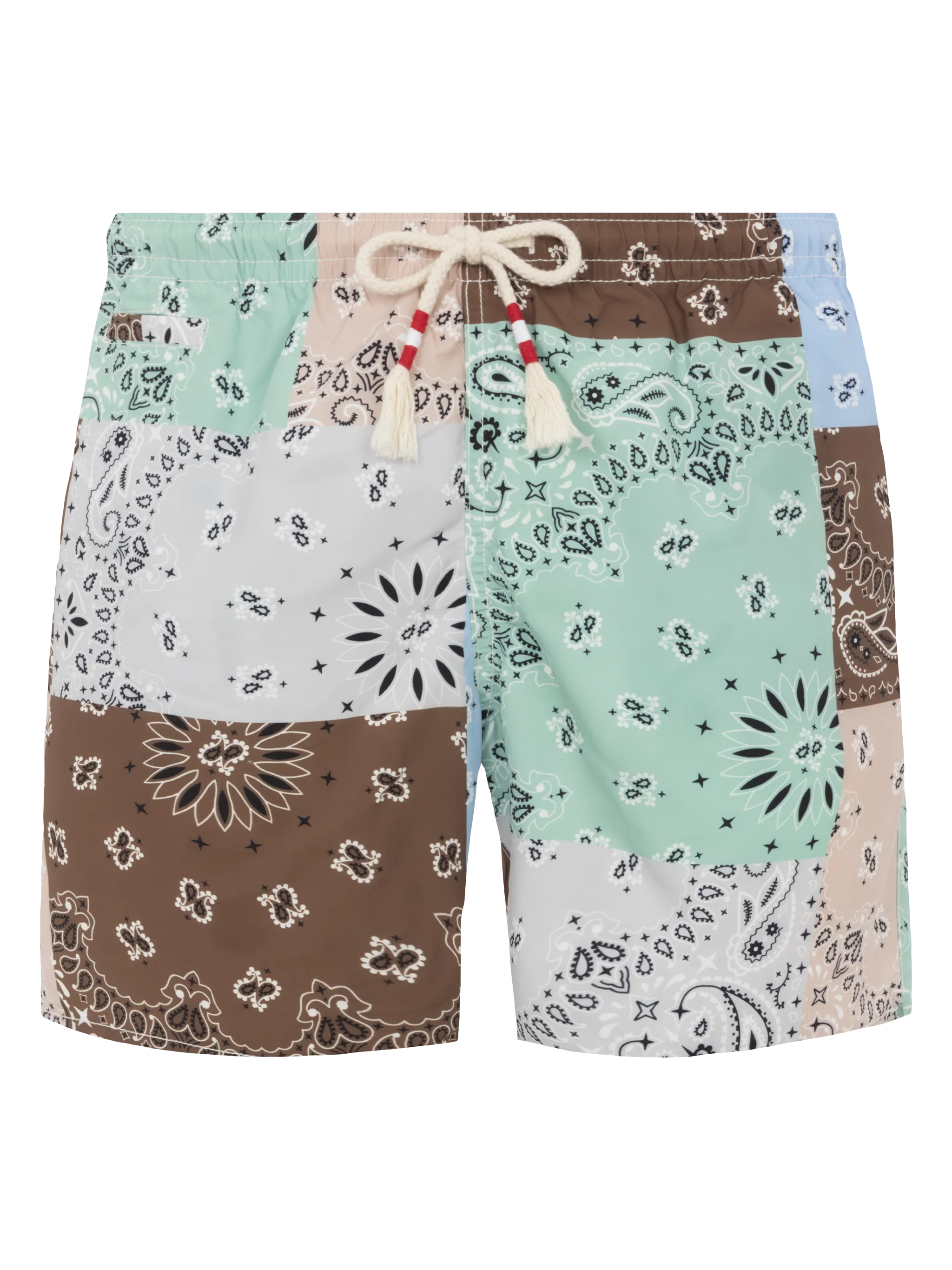 Costume mare lunghezza media Caprese con stampa bandana patch