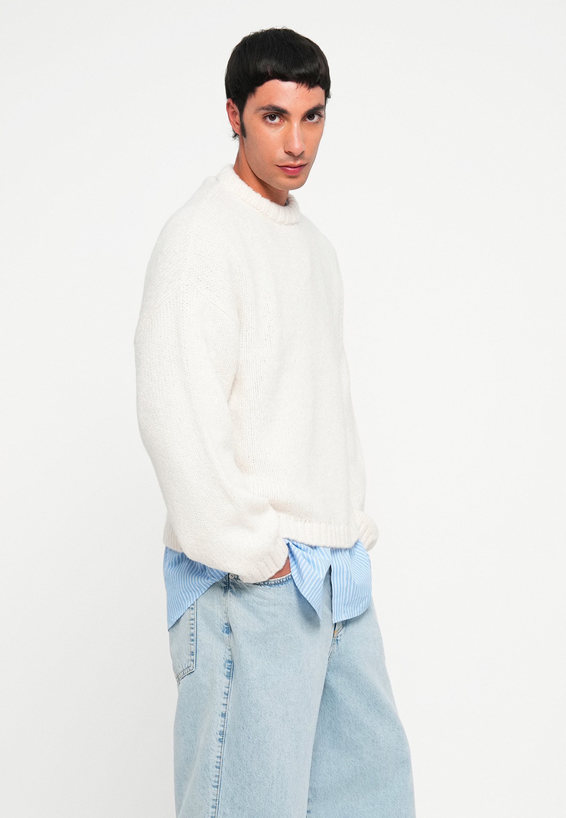 Pull Jack & Jones JCOKIDD à col rond - sel marin
