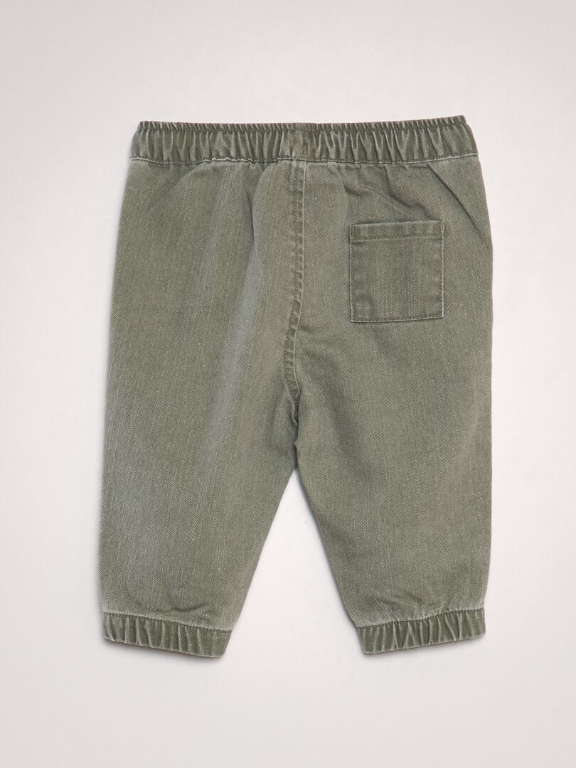 Paperbag jeans - GROEN