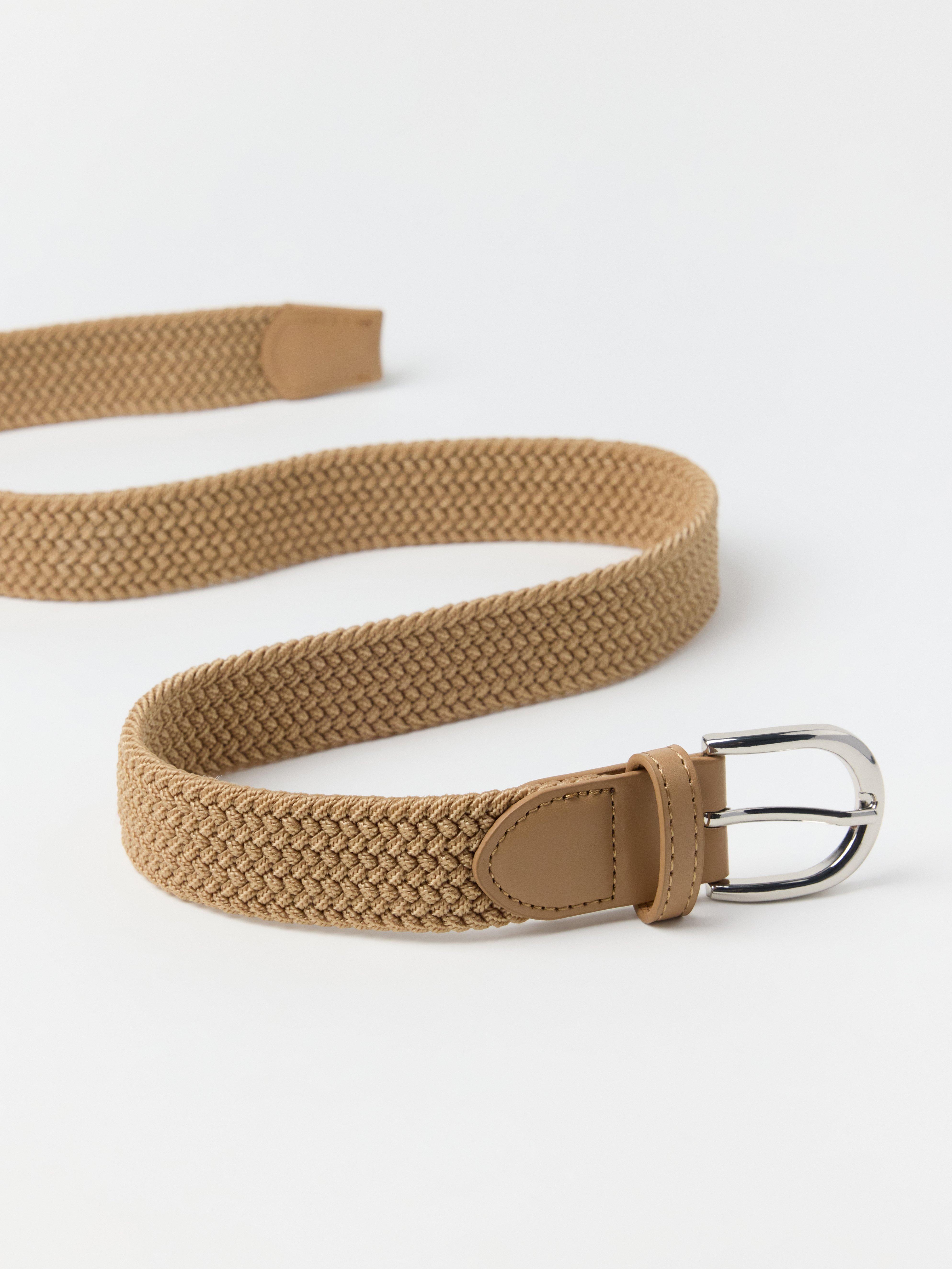 Elastisk belte Lys støvete beige