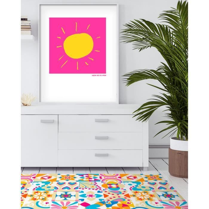 Tapis - Agatha Ruiz de la Prada - Hydraulique - Crème - 100x100 cm - Vinyle Synthétique