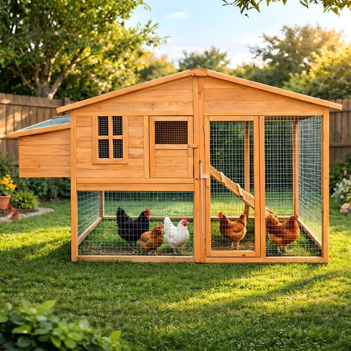 Poulailler Aga pour poules 188x70x117 cm